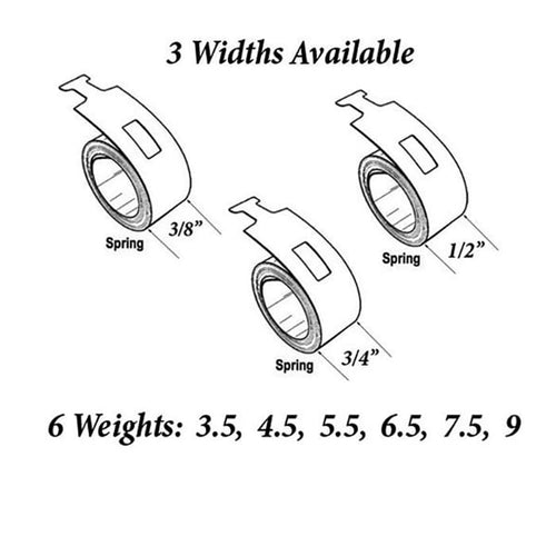 Coil Spring 1/2 inch Constant Force, 6.5 pound 1-1/4 Universal pocket - Coil Spring 1/2 inch Constant Force, 6.5 pound 1-1/4 Universal pocket