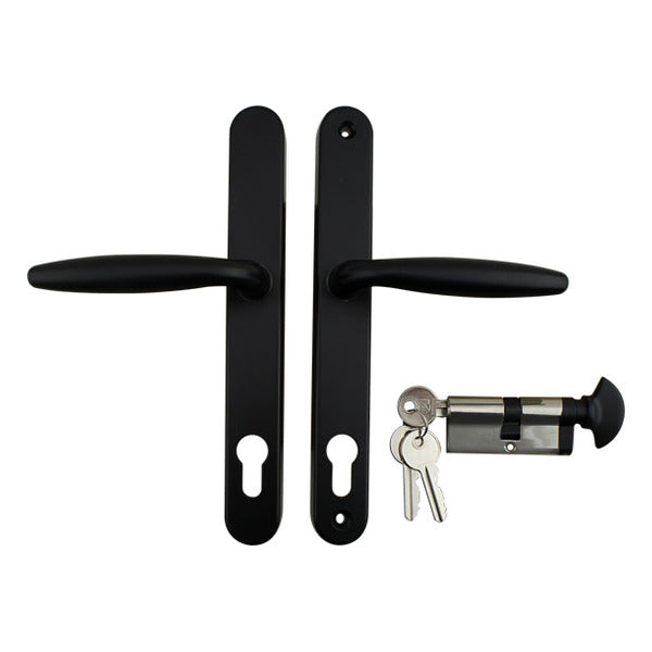 Active Handleset 800A Euro Non-Handed Multipoint Lock Trim Black Finish - Active Handleset 800A Euro Non-Handed Multipoint Lock Trim Black Finish