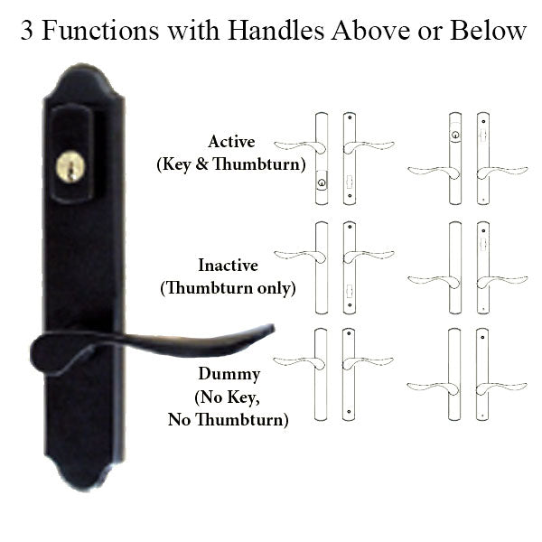 G-U Venice Handle & 45mm Plate, Zamac, Active, Key & Thumbturn (Handle Below Cylinder) Choose Color - G-U Venice Handle & 45mm Plate, Zamac, Active, Key & Thumbturn (Handle Below Cylinder) Choose Color