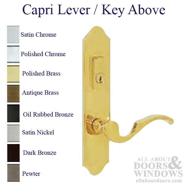 G-U Capri Handle & 45mm Plate, Active, Keyed with Thumbturn (Handle Below Cylinder) Choose Color - G-U Capri Handle & 45mm Plate, Active, Keyed with Thumbturn (Handle Below Cylinder) Choose Color