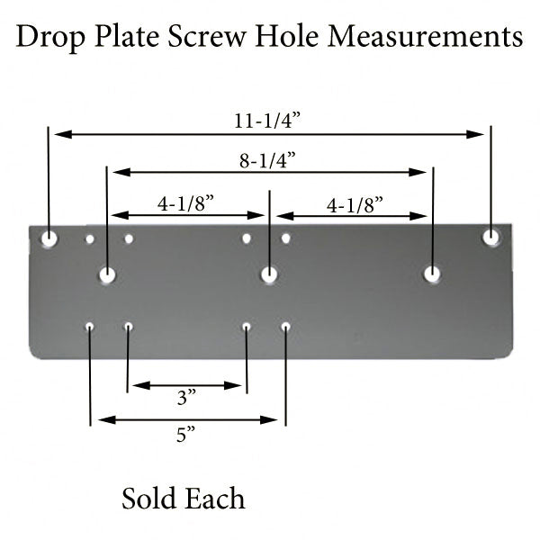 Drop Plate for Pull Side Mounted Door Heavy Duty Door Closer - Drop Plate for Pull Side Mounted Door Heavy Duty Door Closer