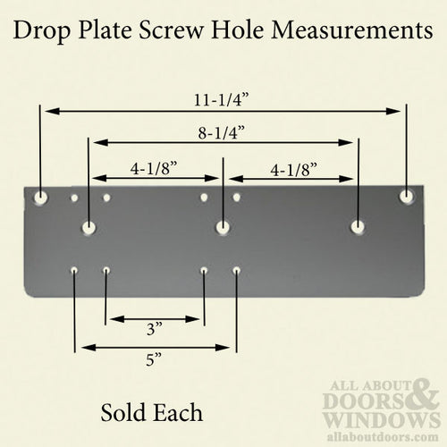 Drop Plate for Pull Side Mounted Door Heavy Duty Door Closer - Drop Plate for Pull Side Mounted Door Heavy Duty Door Closer