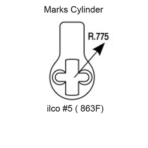 Marks Mortise Cam For #5 Marks Lock Cylinders - Marks Mortise Cam For #5 Marks Lock Cylinders