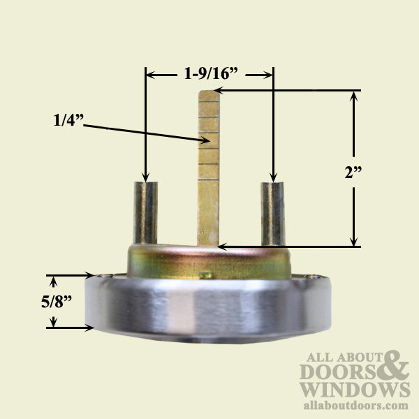 Round Keyed Entry Handle Set Trim for Exit Device Aluminum - Round Keyed Entry Handle Set Trim for Exit Device Aluminum