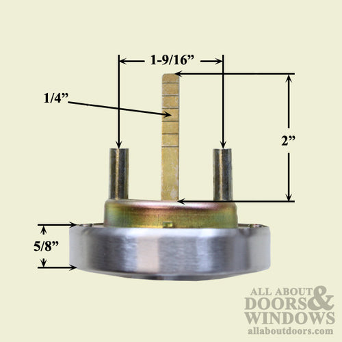 Round Keyed Entry Handle Set Trim for Exit Device Aluminum - Round Keyed Entry Handle Set Trim for Exit Device Aluminum