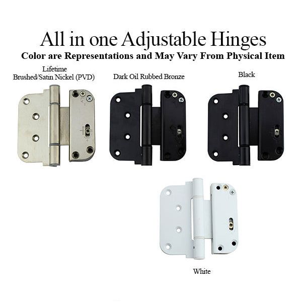 3-5/8 x 4 Adjustable Hinge, All in one (V-H) NRP Door, Steel Base - 3-5/8 x 4 Adjustable Hinge, All in one (V-H) NRP Door, Steel Base