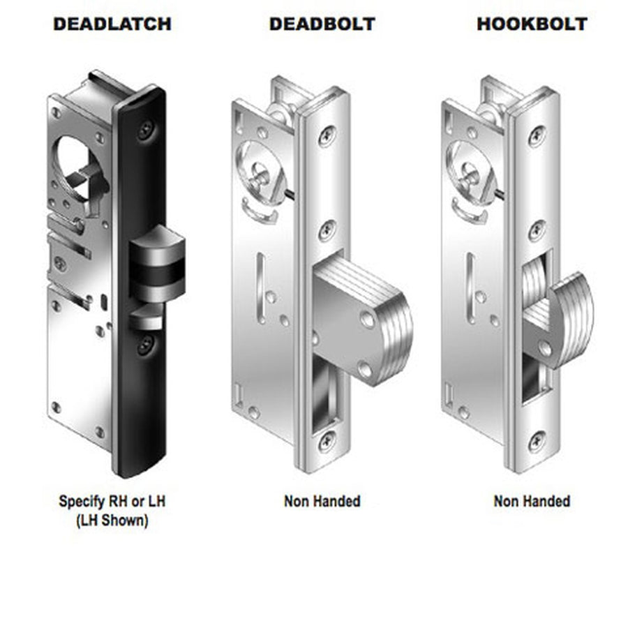 Hookbolt  Lock, 1-1/8 Inch Backset - No Face plate - Hookbolt  Lock, 1-1/8 Inch Backset - No Face plate
