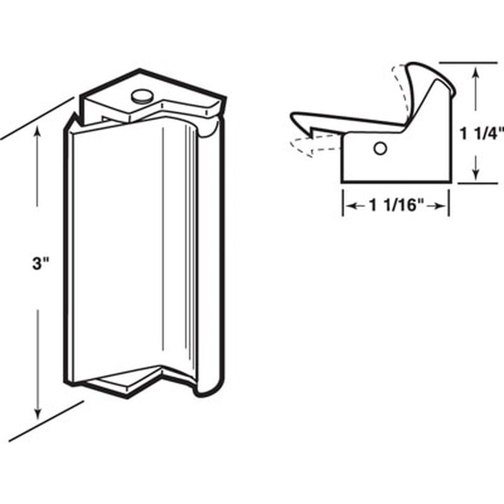 Latch and Pull - Vinyl and Aluminum Sash Hardware, Plastic / Aluminum - Black - Latch and Pull - Vinyl and Aluminum Sash Hardware, Plastic / Aluminum - Black