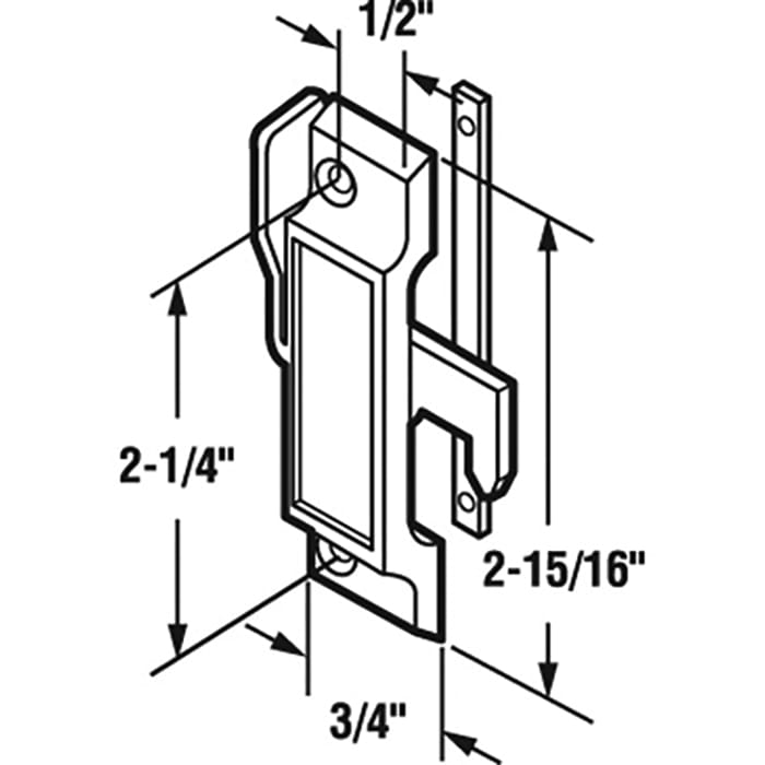 Sash / Cam Lock - Vinyl and Aluminum Sash Hardware, Diecast - Right Hand - White - Sash / Cam Lock - Vinyl and Aluminum Sash Hardware, Diecast - Right Hand - White