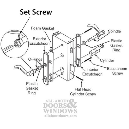 Set Screw For Door Lever Handle 8mm - Set Screw For Door Lever Handle 8mm
