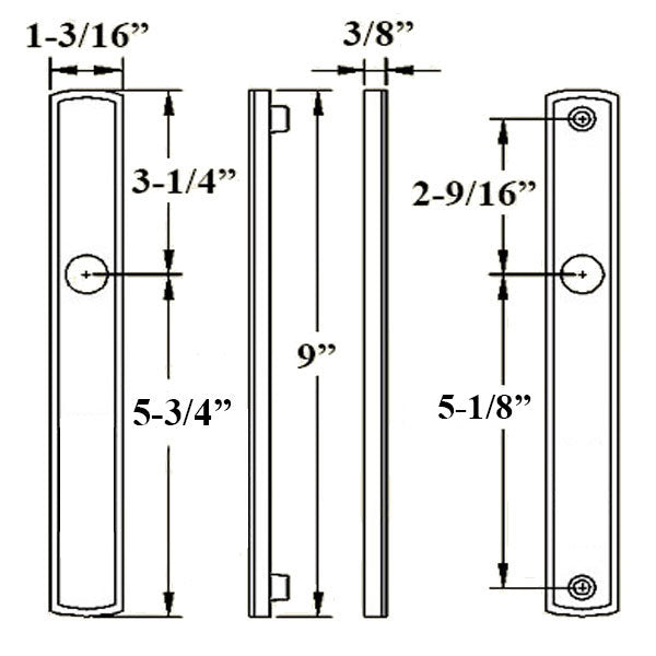 G-U Allegro Handle & 30mm Plate, Dummy, No Key, No Thumbturn (Handles DO NOT Move) Choose Color - G-U Allegro Handle & 30mm Plate, Dummy, No Key, No Thumbturn (Handles DO NOT Move) Choose Color