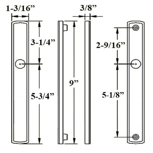 G-U Allegro Handle & 30mm Plate, Dummy, No Key, No Thumbturn (Handles DO NOT Move) Choose Color - G-U Allegro Handle & 30mm Plate, Dummy, No Key, No Thumbturn (Handles DO NOT Move) Choose Color