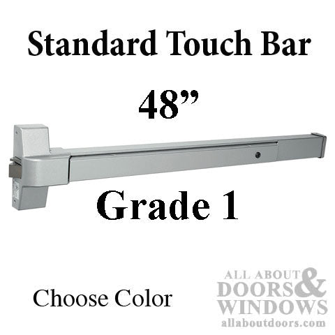 Exit Device / Panic Bar, Narrow Style Rim Type, 48 inch - Choose Color