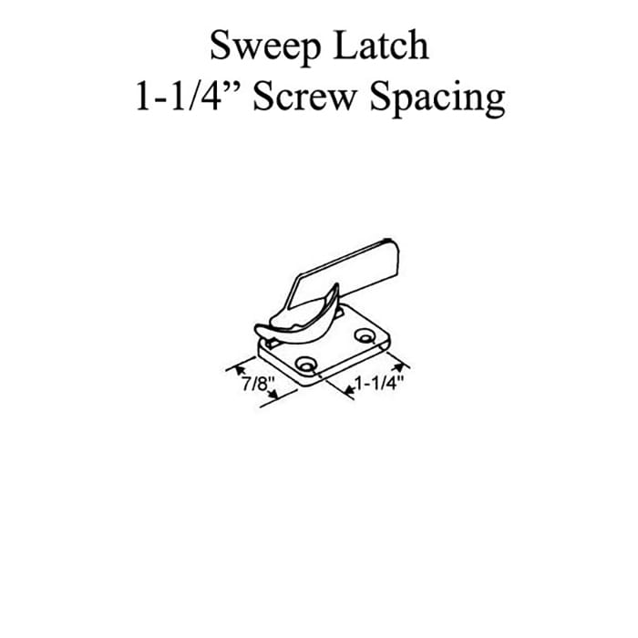 Sweep Latch, 1-1/4 Holes - Die Cast - Sweep Latch, 1-1/4 Holes - Die Cast
