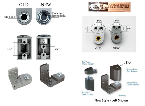 US Aluminum Storefront Pivot Hinge Kit - Left - US Aluminum Storefront Pivot Hinge Kit - Left