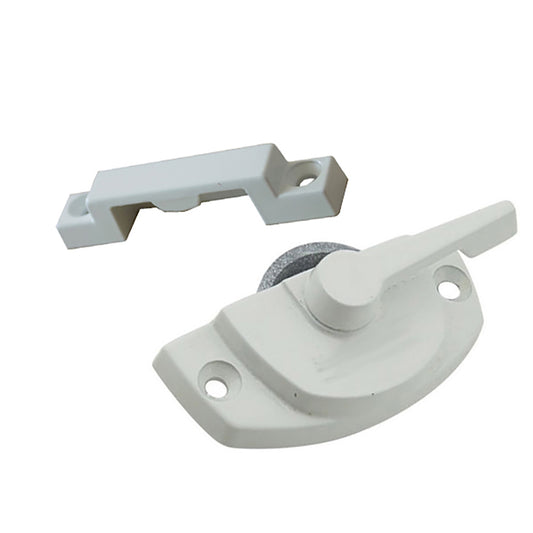 Sash Lock and Keeper, Left Hand, 2-1/16" - White, Used by Weather Shield
