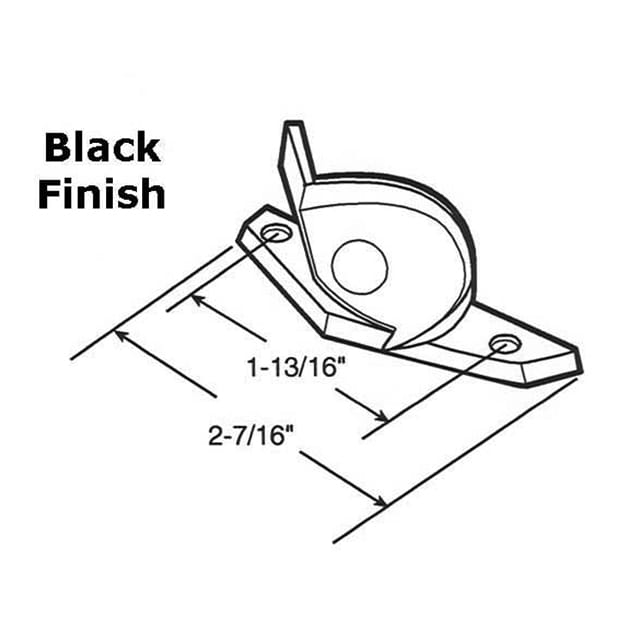Sash Lock - Vinyl and Aluminum Sash Hardware, Diecast - Black - Sash Lock - Vinyl and Aluminum Sash Hardware, Diecast - Black