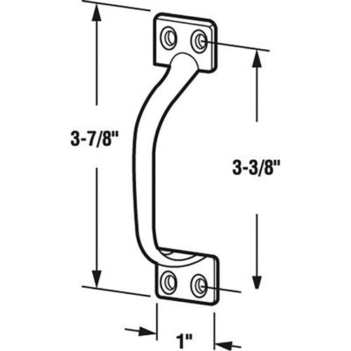 Sash Lift - Wood Sash Hardware, Stamped Steel - Polished Brass - Sash Lift - Wood Sash Hardware, Stamped Steel - Polished Brass