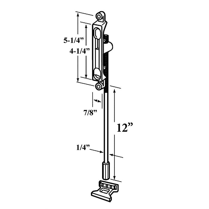 Flush Bolt 11 inch, 1/4bs Commercial Doors Hardware - Aluminum - Flush Bolt 11 inch, 1/4bs Commercial Doors Hardware - Aluminum