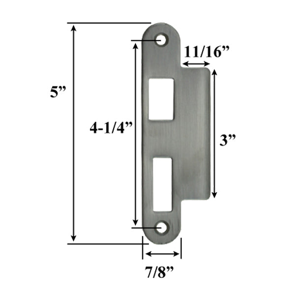 Ashland Strike Plate, Right Hand - Stainless Steel - Ashland Strike Plate, Right Hand - Stainless Steel