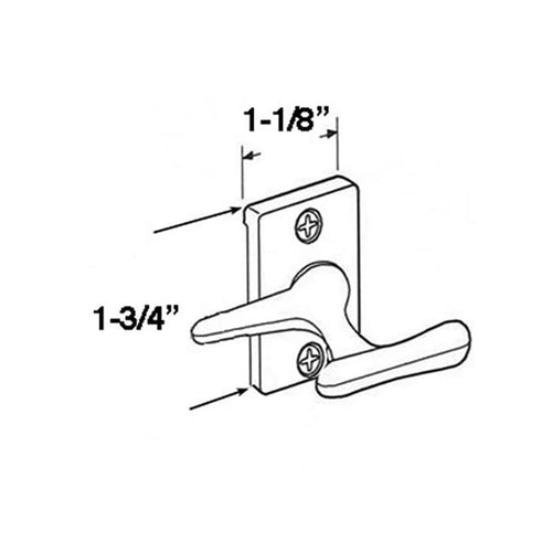 Discontinued - Casement Window Fastener, Sash  & Cabinet Lock - Black - Discontinued - Casement Window Fastener, Sash  & Cabinet Lock - Black