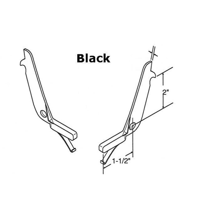 Latch - Vinyl and Aluminum Sash Hardware, Plastic - Black - Latch - Vinyl and Aluminum Sash Hardware, Plastic - Black