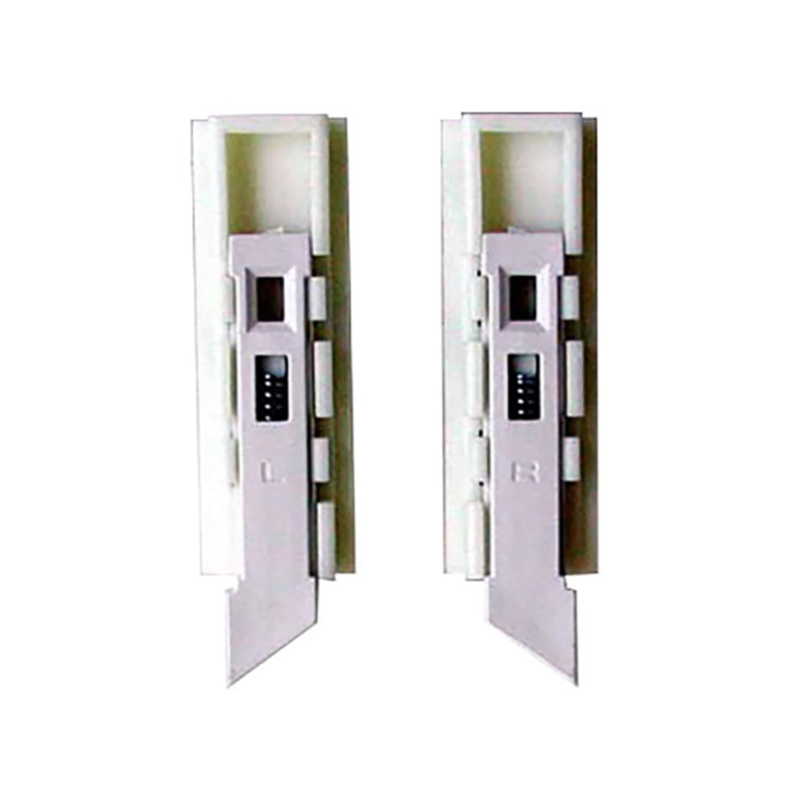 Concealed Internal Tilt-In latch, Slide in - Pair - White Plastic - Concealed Internal Tilt-In latch, Slide in - Pair - White Plastic