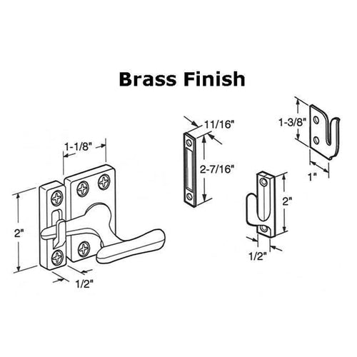 Casement Window Fastener, Sash & Cabinet Lock - Choose Color - Casement Window Fastener, Sash & Cabinet Lock - Choose Color