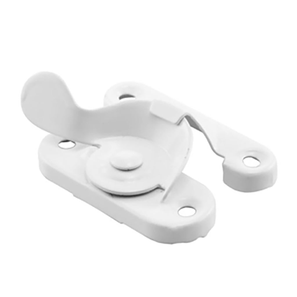 Sash / Cam Lock - Wood Sash Hardware, Stamped Steel - White - Sash / Cam Lock - Wood Sash Hardware, Stamped Steel - White