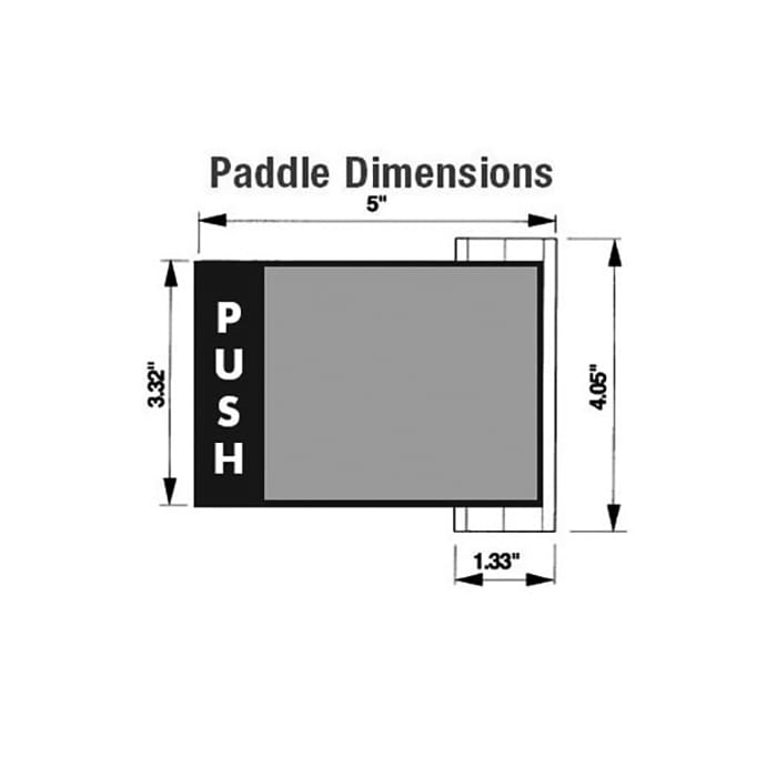 Commercial Doors Push Pull Exit Paddle Right Hand Reversible - Commercial Doors Push Pull Exit Paddle Right Hand Reversible