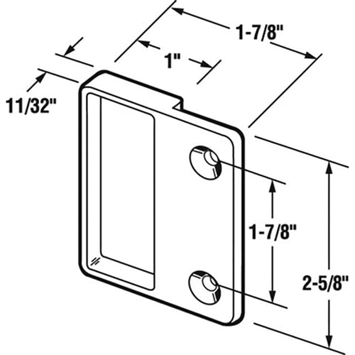 Pull - Vinyl Window Tilt Latch Hardware, Plastic - Black - Pull - Vinyl Window Tilt Latch Hardware, Plastic - Black