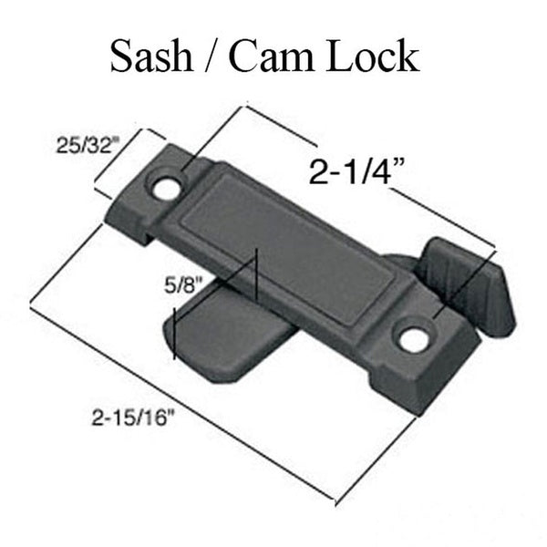 Sash/Cam Lock - Vinyl and Aluminum Sash Hardware, Diecast - Sash/Cam Lock - Vinyl and Aluminum Sash Hardware, Diecast