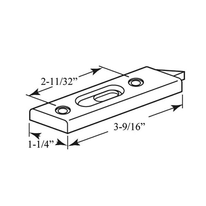 Plastic Tilt Latch with 2-5/16 Inch Hole Center for Vinyl or Metal Windows - Choose Color - Plastic Tilt Latch with 2-5/16 Inch Hole Center for Vinyl or Metal Windows - Choose Color