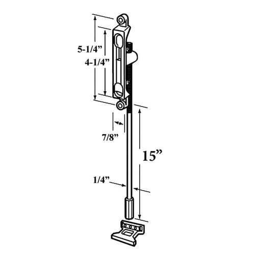 Flush Bolt 15 inch,1/8bs Commercial Doors Hardware- Aluminum - Flush Bolt 15 inch,1/8bs Commercial Doors Hardware- Aluminum