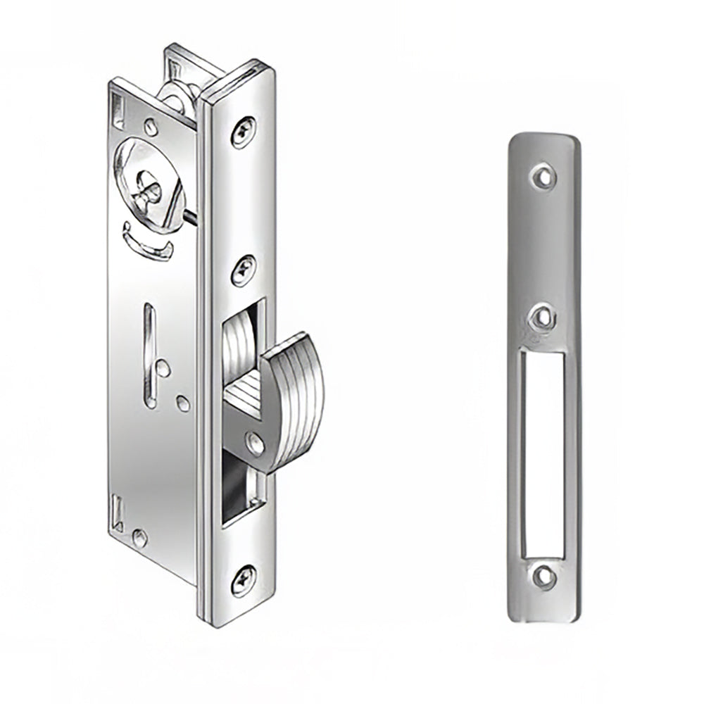 Hookbolt Mortise Lock 1-1/8 In Backset, w/ Faceplate - Aluminum - Hookbolt Mortise Lock 1-1/8 In Backset, w/ Faceplate - Aluminum