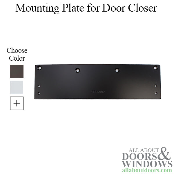 Drop Plate, Mounting Plate for Commercial Door Closer, Choose Color - Drop Plate, Mounting Plate for Commercial Door Closer, Choose Color