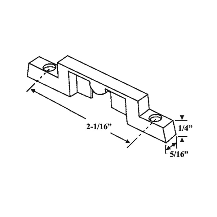 Sash Lock Keeper - White - Sash Lock Keeper - White