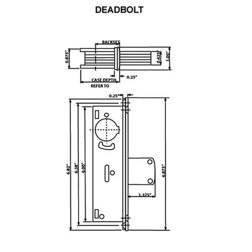 Deadbolt Lock, 1-1/8 Inch, w/ Radius Faceplate Store Front Door - 2 colors - Deadbolt Lock, 1-1/8 Inch, w/ Radius Faceplate Store Front Door - 2 colors