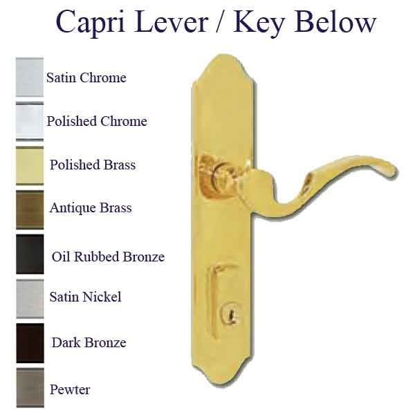 G-U Capri Handle & 45mm Plate, Active, Keyed with Thumbturn (Handle Above Cylinder) Choose Color - G-U Capri Handle & 45mm Plate, Active, Keyed with Thumbturn (Handle Above Cylinder) Choose Color