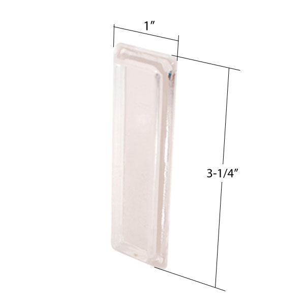 Pass-Thru Finger Pull - Vinyl Window Tilt Latch Hardware, Plastic - Clear - Pass-Thru Finger Pull - Vinyl Window Tilt Latch Hardware, Plastic - Clear