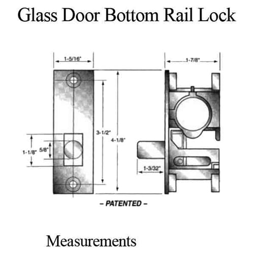 Bottom Rail Lock, 1-7/8