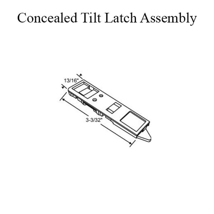 Concealed Tilt Latch Assembly for Vinyl Windows, Pairs - White - Concealed Tilt Latch Assembly for Vinyl Windows, Pairs - White
