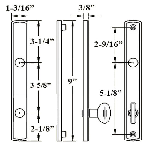 G-U Venice Handle & 30mm Plate, Zamac, Inactive, Thumbturn Only (Handles DO Move) Choose Color - G-U Venice Handle & 30mm Plate, Zamac, Inactive, Thumbturn Only (Handles DO Move) Choose Color