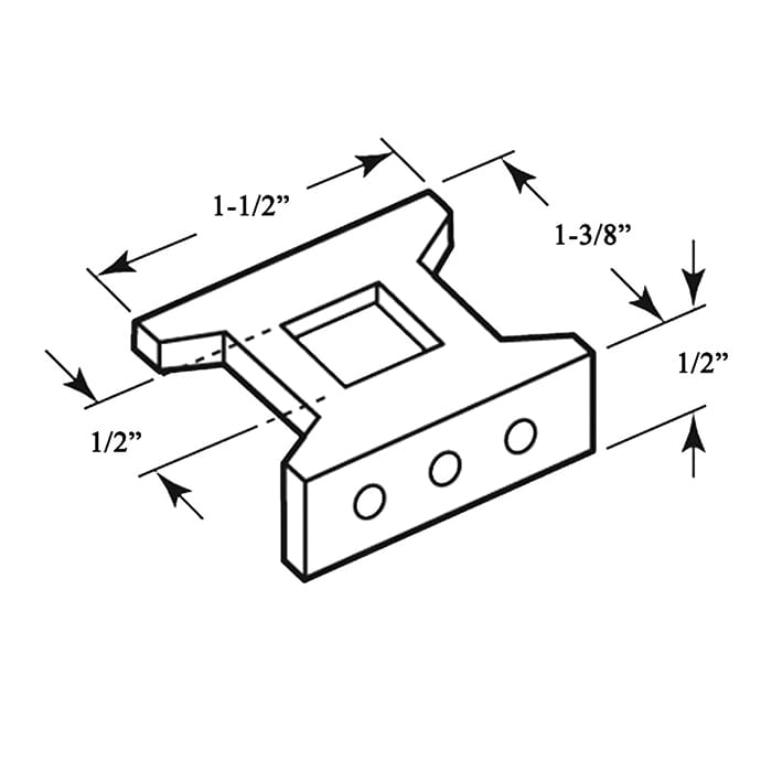 Nylon Threshold and Header Bolt Guides for Square Bolts - Nylon Threshold and Header Bolt Guides for Square Bolts