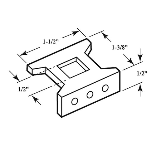Nylon Threshold and Header Bolt Guides for Square Bolts - Nylon Threshold and Header Bolt Guides for Square Bolts