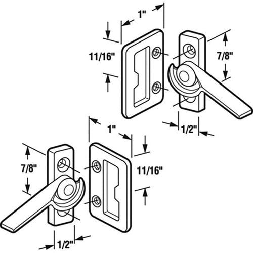 Window Sash Lock Left and Right Handed Sash Lock With Keeper - Window Sash Lock Left and Right Handed Sash Lock With Keeper