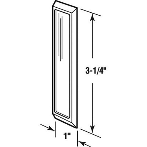 Pass-Thru Finger Pull - Vinyl Window Tilt Latch Hardware, Plastic - Clear - Pass-Thru Finger Pull - Vinyl Window Tilt Latch Hardware, Plastic - Clear