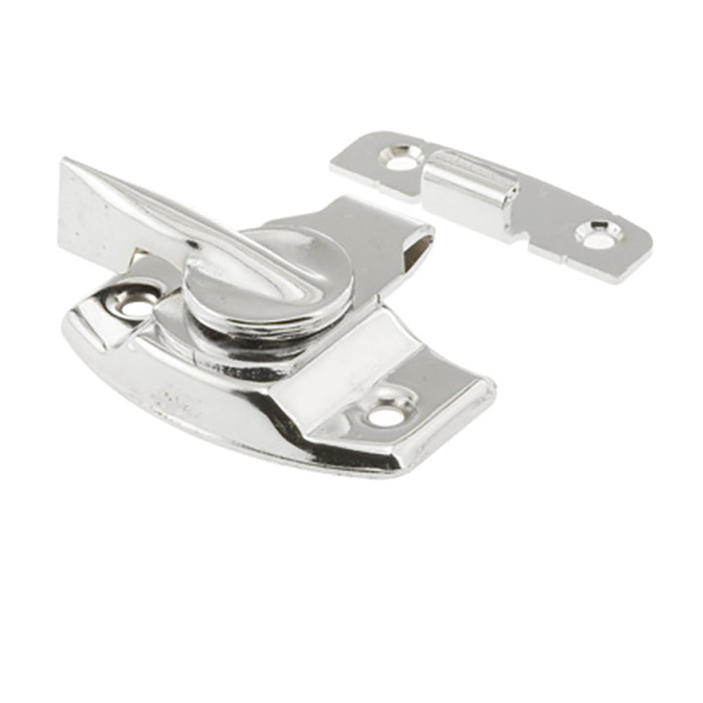 Sash / Cam Lock - Wood Sash Hardware, Stamped Steel - Polished Chrome - Sash / Cam Lock - Wood Sash Hardware, Stamped Steel - Polished Chrome