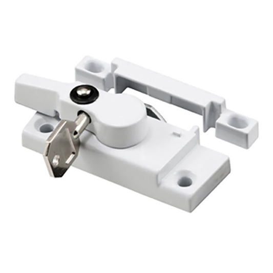 Sash/Cam Lock (Keyed) - Vinyl and Aluminum Sash Hardware, Diecast - White