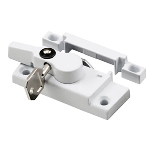 Sash/Cam Lock (Keyed) - Vinyl and Aluminum Sash Hardware, Diecast - White - Sash/Cam Lock (Keyed) - Vinyl and Aluminum Sash Hardware, Diecast - White